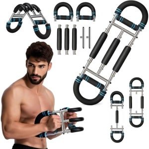 Verstelbare Krachttrainer Arm en Borsttrainer met 3 Krachtige Veren