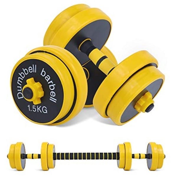 Verstelbare halterset 2-in-1 voor krachttraining - Antislip neopreen handgrepen, Universele gebruik voor fitness en thuis