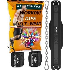 Verzwaarde Dipriem met Polsbanden voor Krachttraining en Pull-ups