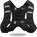 Verzwaarde Vest - Trainingsvest Gewicht - Krachttraining Fitness - Verstelbare Banden Reflectie - 4.99 kg - Zwart