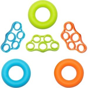 Vinger- en Handtrainer Set (6 Delen) - Siliconen Krachttrainer voor Bovenarm, Gripsterkte en Revalidatie