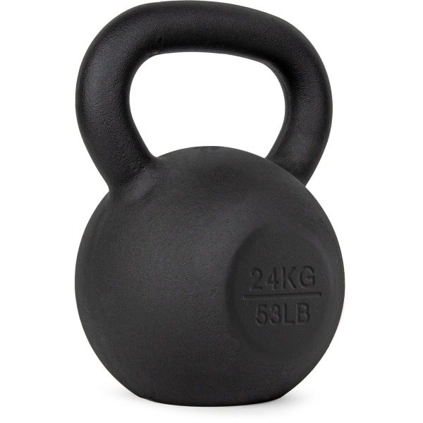 VirtuFit Kettlebell Pro - Kettle Bell - Gietijzer - 24 kg - Zwart - Sport Gewicht - Ergonomische & Brede Handgreep - Geschikt voor CrossFit & Fitness - Conditietraining