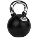 VirtuFit Kettlebell - Rubber/Chroom - 28 kg - Zwart - Sport Gewicht - Duurzaam Design - Ergonomische Handgreep - Geschikt voor CrossFit & Fitness - Conditietraining