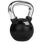 VirtuFit Kettlebell - Rubber/Chroom - 6 kg - Zwart - Sport Gewicht - Duurzaam Design - Ergonomische Handgreep - Geschikt voor CrossFit & Fitness - Conditietraining