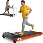 Walking Pad Loopband Onder de Bureau met 4% Helling - LoopmachineSnelheid van 1-6 km/u - Laadvermogen van 100kg- Ruimtebesparend