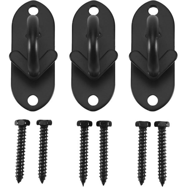 Wandanker Weerstandsbanden - Trainingsanker Muurbeugel - Thuis Krachttraining - Titanium Staal Constructie - 18x11x7 cm - Zwart