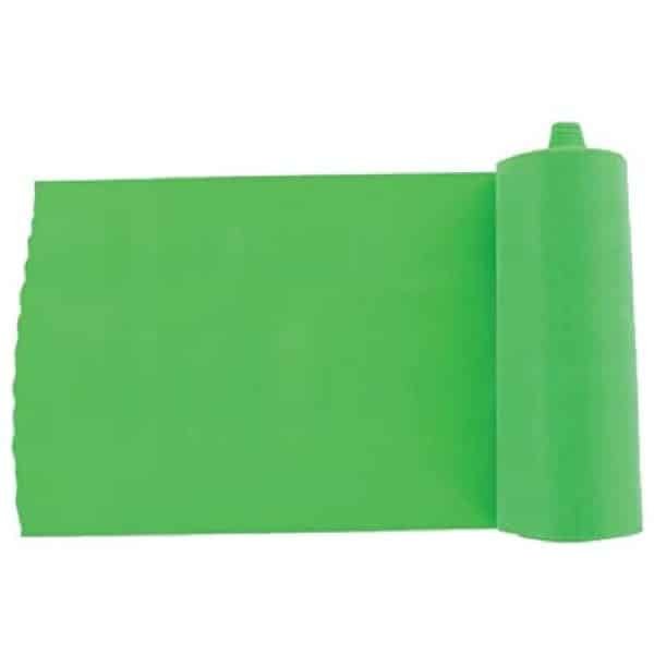 Weerstandsband Elastiek - Trainingsband Fitnessband - Revalidatie Krachttraining - Latexvrij Materiaal - 5 meter Lengte - Groen