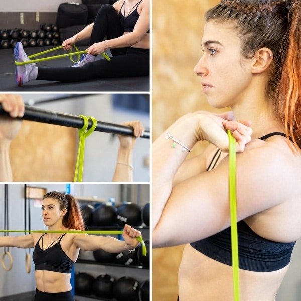 Weerstandsband Fitness SET plus Oefening Ebook in het Nederlands - Resistance Bands voor Pull Up assist, Krachttraining, Stretching, Workout, Calisthenics, Crossfit - Elastiek Sport Banden