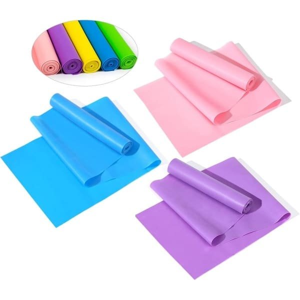 Weerstandsband Set - Elastische Oefenbanden - Krachttraining Thuis - Latexvrij en Duurzaam - 150 cm Lengte - Willekeurige Kleuren