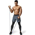 Weerstandsband met Handvat en Deuranker - Fitness Elastiek voor Krachttraining voor Vrouwen en Mannen