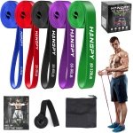 Weerstandsbanden Set - Fitness Banden - Krachttraining Thuis - 5 Verschillende Niveaus - 208 x 0.45 cm - Meerdere Kleuren