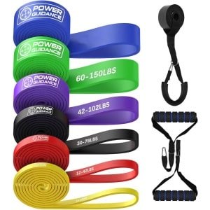 Weerstandsbanden Set - Fitness Elastieken - Krachttraining Thuis - 6 Weerstandsniveaus - 10-170 LBS - Set van 6