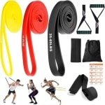 Weerstandsbanden Set met Verschillende Niveaus - Fitnessbanden met Handgrepen | Voor Krachttraining & Thuisworkouts