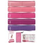Weerstandsbanden Set van 5 - Fitness Elastieken van Latex | Booty Bands voor Billen, Benen, Yoga & Krachttraining + Draagtas