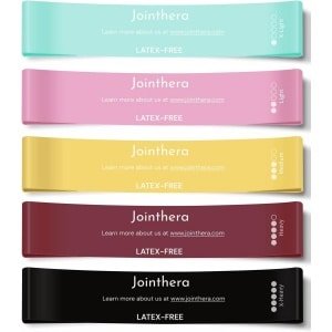 Weerstandsbanden Set van 5 - Latexvrij, Mini-Lus Trainingsbanden voor Fysiotherapie, Pilates en Krachttraining