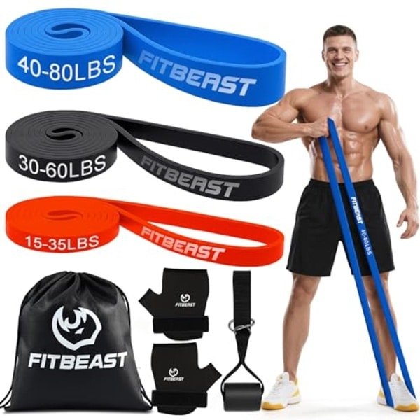 Weerstandsbanden Set voor Krachttraining en Mobiliteit - Compleet met Handschoenen, Deuranker en Draagtas