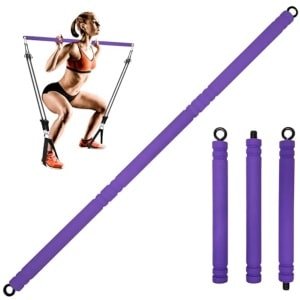 Weerstandsbanden en Draagbare Pilatesbar voor Thuis Fitness - Krachttraining en Yoga Apparatuur