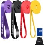 Weerstandsbanden set van 4-5 stuks met opbergtas - meerdere weerstandsniveaus voor krachttraining en pull-ups