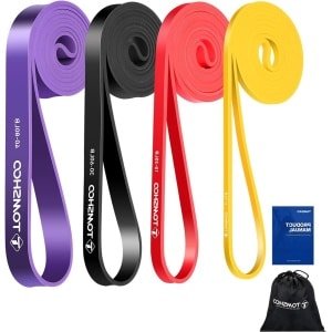 Weerstandsbanden set van 4-5 stuks met opbergtas - meerdere weerstandsniveaus voor krachttraining en pull-ups