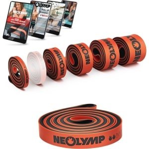 Weerstandsbanden voor Krachttraining - Lange Fitnessbanden van Natuurlijk Latex met Fitness E-book