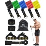 Weerstandsbanden voor Krachttraining met 10 tot 150 BL - Inclusief Handgrepen, Enkelbanden en Draagtas