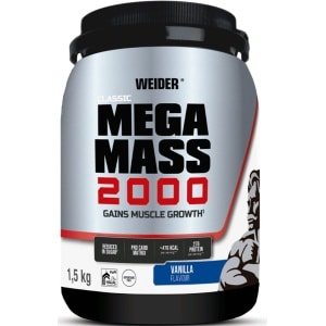 Weider Mega Mass 2000 (1500g) Vanilla - Gewichtstoename - Zonder Creatine