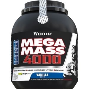 Weider Mega Mass 4000 (3000g) Strawberry - Gewichtstoename - Met Creatine