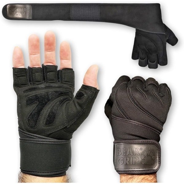 Weightlifting Handschoenen met Polssteun Wraps voor Krachttraining en Fitness