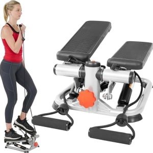 White-Label® Stepper Fitness - Hometrainer - Crosstrainer Mini - Zwart