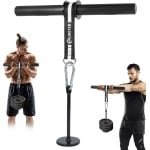 Wrist roller en onderarmroller voor krachttraining met nylon band en gewichtsbevestiging