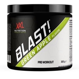XXL Nutrition - Blast! Pre Workout - Citruline Malaat, Beta-Alanine, Taurine, Arganine AKG & Cafeďne - Pre Workout Energy Drink Supplement Krachttraining - Diverse Smaken - Green Apple - 300 Gram (30 doseringen)