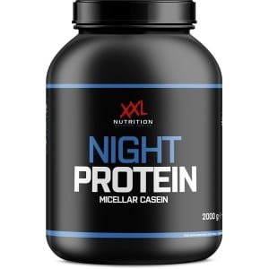 XXL Nutrition - Night Protein - 87% Eiwit - 100% Micellar Caseďne Eiwit - Eiwitpoeder Proteine Shake - Diverse Smaken - Cookies & Cream - 2000 gram (50 shakes)