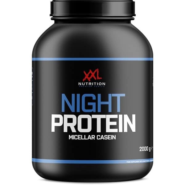 XXL Nutrition - Night Protein - 87% Eiwit - 100% Micellar Caseďne Eiwit - Eiwitpoeder Proteine Shake - Diverse Smaken - Cookies & Cream - 2000 gram (50 shakes)