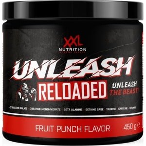 XXL Nutrition - Unleash Reloaded - Fruit Punch - Pre-Workout Poeder Met L-Citrulline Beta-Alanine Taurine En 250 mg Cafeïne - 300 g