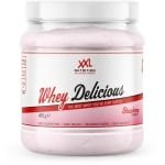 XXL Nutrition - Whey Delicious - 80% Eiwit - Aardbei - Wei Eiwitpoeder met BCAA & Glutamine, Proteine Poeder, Eiwit shake, Whey Protein - Diverse Smaken - 450 gram (15 shakes)