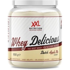 XXL Nutrition - Whey Delicious - 80% Eiwit - Appeltaart - Wei Eiwitpoeder met BCAA & Glutamine, Proteine Poeder, Eiwit shake, Whey Protein - Diverse Smaken - 1000 gram (33 shakes)