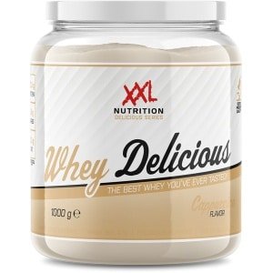 XXL Nutrition - Whey Delicious - 80% Eiwit - Cappuccino - Wei Eiwitpoeder met BCAA & Glutamine, Proteine Poeder, Eiwit shake, Whey Protein - Diverse Smaken - 1000 gram (33 shakes)