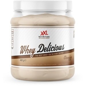 XXL Nutrition - Whey Delicious - 80% Eiwit - Chocolade - Wei Eiwitpoeder met BCAA & Glutamine, Proteine Poeder, Eiwit shake, Whey Protein - Diverse Smaken - 450 gram (15 shakes)