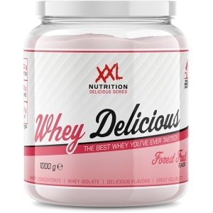 XXL Nutrition - Whey Delicious - 80% Eiwit - Forrest Fruit - Wei Eiwitpoeder met BCAA & Glutamine, Proteine Poeder, Eiwit shake, Whey Protein - Diverse Smaken - 1000 gram (33 shakes)