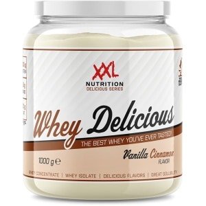 XXL Nutrition - Whey Delicious - 80% Eiwit - Vanille Kaneel - Wei Eiwitpoeder met BCAA & Glutamine, Proteine Poeder, Eiwit shake, Whey Protein - Diverse Smaken - 1000 gram (33 shakes)
