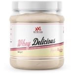 XXL Nutrition - Whey Delicious - 80% Eiwit - Yoghurt Raspberry - Wei Eiwitpoeder met BCAA & Glutamine, Proteine Poeder, Eiwit shake, Whey Protein - Diverse Smaken - 450 gram (15 shakes)