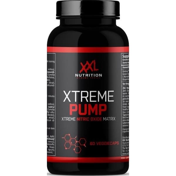 XXL Nutrition - Xtreme Pump - Zonder Smaak - Pre-Workout Vinitrox Bioperine Capsules - 60 Veggiecaps