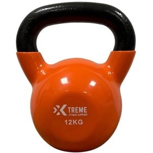 Xtreme Fitness Kettlebell Vinyl 12kg - Vinyl Kettlebell voor Krachttraining - Ergonomische & Brede Handgreep - Gewichten - Geschikt voor CrossFit & Fitness - Conditietraining - Fitness gewichten