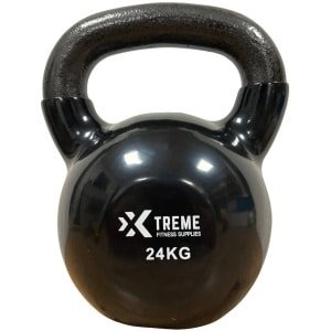 Xtreme Fitness Kettlebell Vinyl 24kg - Vinyl Kettlebell voor Krachttraining - Ergonomische & Brede Handgreep - Gewichten - Geschikt voor CrossFit & Fitness - Conditietraining - Fitness gewichten
