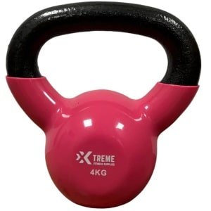 Xtreme Fitness Kettlebell Vinyl 4kg - Vinyl Kettlebell voor Krachttraining - Ergonomische & Brede Handgreep - Gewichten - Geschikt voor CrossFit & Fitness - Conditietraining - Fitness gewichten