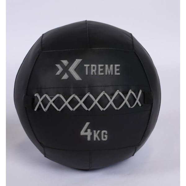 Xtreme Fitness Premium Wall Ball Grijs 4Kg - medicijnbal - medicine ball - wall ball - crossfit - Gewicht bal - medicine ballen - Hyrox Training - Comfortabele grip Voor Krachttraining en Functionele Oefeningen - Wall Ball voor Full Body Workouts