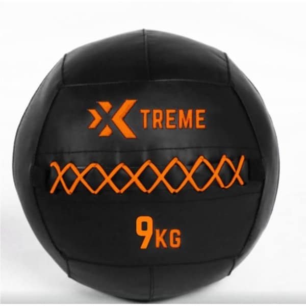 Xtreme Fitness Premium Wall Ball Oranje 9Kg - medicijnbal - medicine ball - wall ball - crossfit - Gewicht bal - medicine ballen - Hyrox Training - Comfortabele grip Voor Krachttraining en Functionele Oefeningen - Wall Ball voor Full Body Workouts