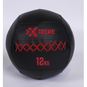 Xtreme Fitness Premium Wall Ball Rood 12Kg - medicijnbal - medicine ball - wall ball - crossfit - Gewicht bal - medicine ballen - Hyrox Training - Comfortabele grip Voor Krachttraining en Functionele Oefeningen - Wall Ball voor Full Body Workouts