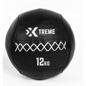 Xtreme Fitness Wall Ball Premium Zwart 12Kg - medicijnbal - medicine ball - wall ball - crossfit - Gewicht bal - medicine ballen - Hyrox Training - Comfortabele grip Voor Krachttraining en Functionele Oefeningen - Wall Ball voor Full Body Workouts