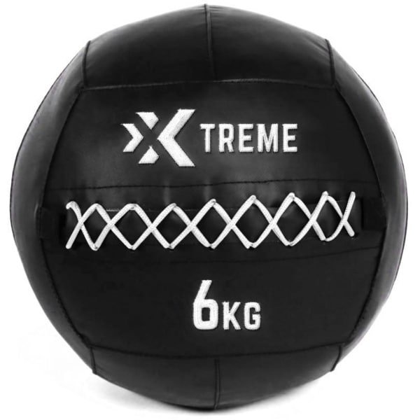 Xtreme Fitness Wall Ball Premium Zwart 6Kg - medicijnbal - medicine ball - wall ball - crossfit - Gewicht bal - medicine ballen - Hyrox Training - Comfortabele grip Voor Krachttraining en Functionele Oefeningen - Wall Ball voor Full Body Workouts